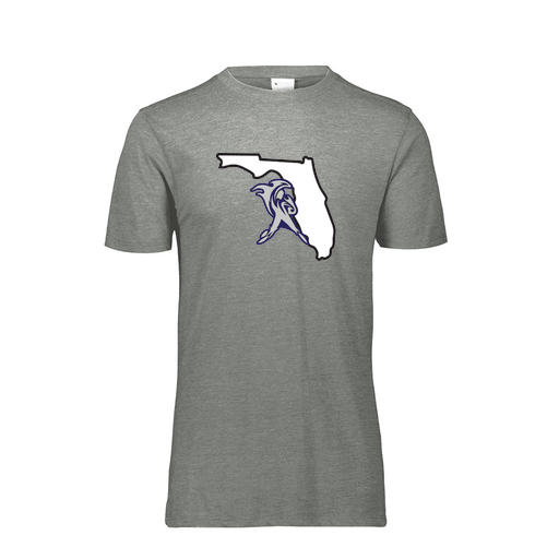 [FTSCUBGY-AS-LOGO1] Decker Men's Tri-Blend T-Shirt - Short Sleeve (Adult S, Gray, Logo 1)