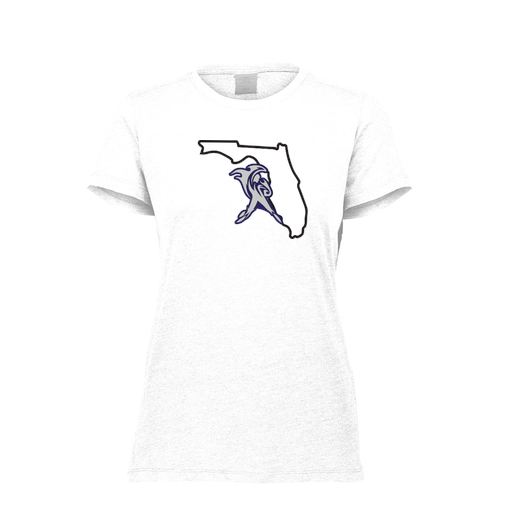 [FTSCUBWH-FAXS-LOGO1] Decker Women's Tri-Blend T-Shirt - Short Sleeve (Female Adult XS, White, Logo 1)