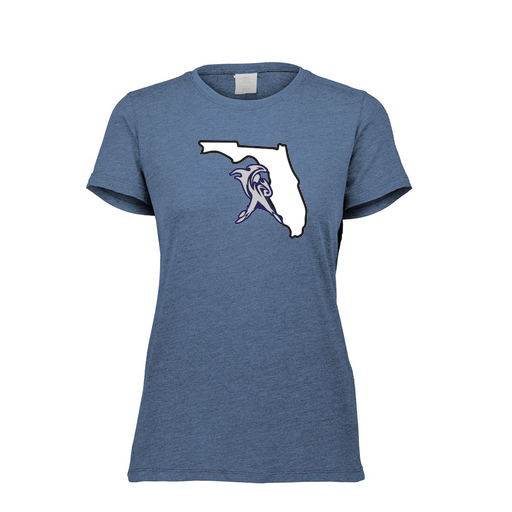 [FTSCUBNV-FAXS-LOGO1] Decker Women's Tri-Blend T-Shirt - Short Sleeve (Female Adult XS, Navy, Logo 1)
