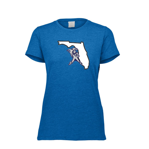 [FTSCUBRY-FAXS-LOGO1] Decker Women's Tri-Blend T-Shirt - Short Sleeve (Female Adult XS, Royal, Logo 1)