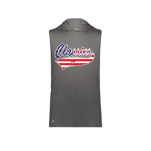 [222590.98D.XS-LOGO2] Men's CoolDry Sleeveless Hoodie (Adult XS, Gray, Logo 2)