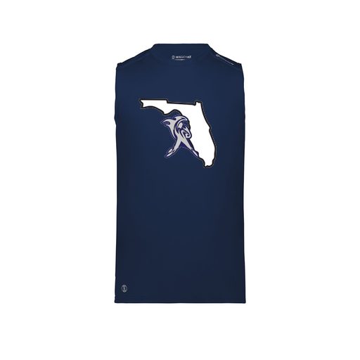 [222593.065.S-LOGO1] Men's CoolDry TankTop (Adult S, Navy, Logo 1)