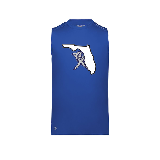 [222593.060.S-LOGO1] Men's CoolDry TankTop (Adult S, Royal, Logo 1)