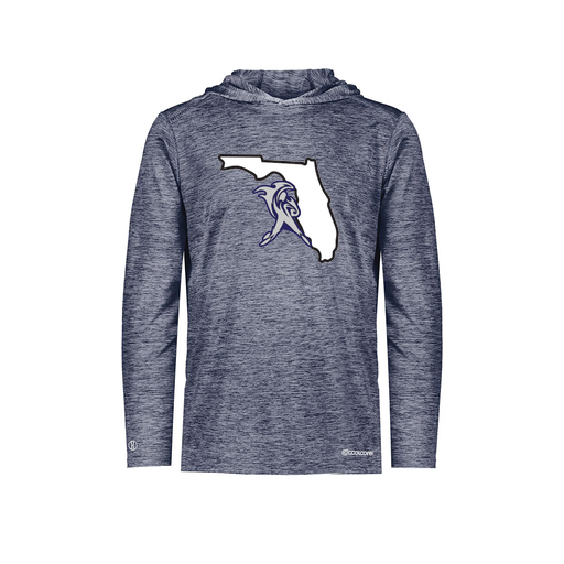 [FOLHCGNV-AS-LOGO1] Decker Men's Charge Hoodie (Adult S, Navy, Logo 1)