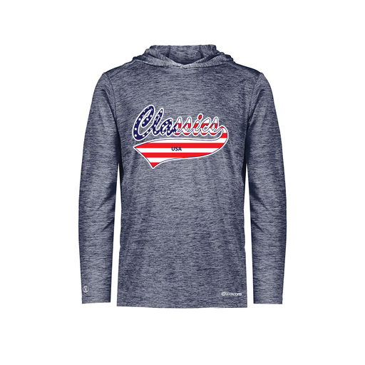 [FOLHCGNV-YS-LOGO2] Decker Youth Charge Hoodie (Youth S, Navy, Logo 2)