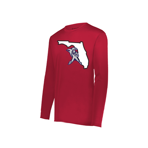 [222822.083.XS-LOGO1] Men's LS Smooth Sport Shirt (Adult XS, Red, Logo 1)